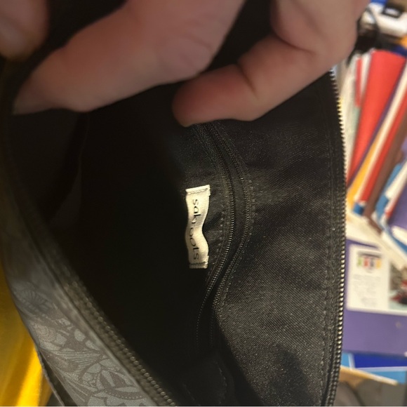 SAKROOTS Lucia recycled nylon printed women's crossbody bag Grey/Black 10.5X10.5 - Picture 5 of 8